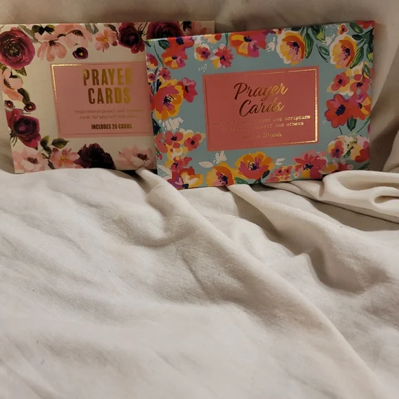 NIB SET OF 2 PRAYER CARDS PRAYER CIRCLE BIBLE STUDY GRATITUDE MEDITATION YOGA - Picture 2 of 4